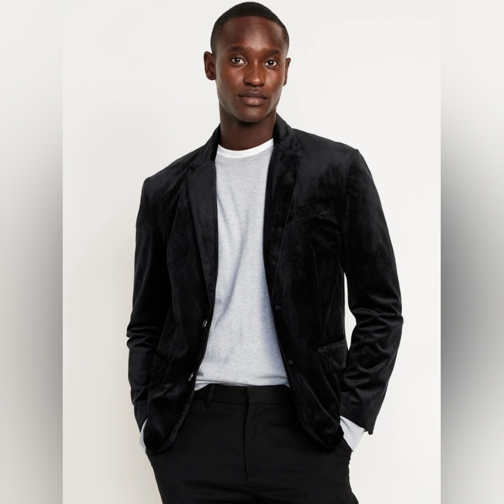NWT Old Navy Velvet Blazer Black Men's Medium